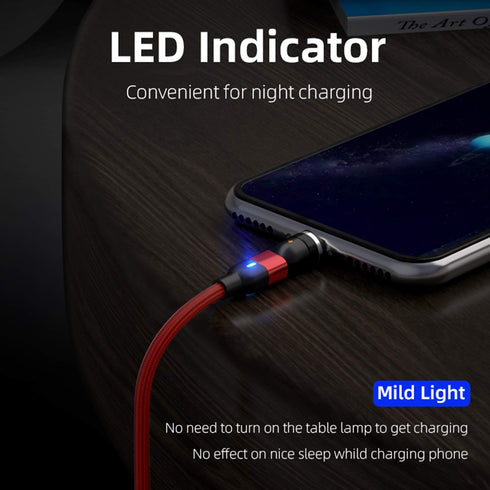 Bojianxin 540° Rotation Magnetic Charging Cable?7-Pack, 1.6ft/3.3ft/3.3ft/6.6ft/6.6ft/10ft/10ft? Magnetic USB Cable, 3 in 1 Magnetic Phone Charger...