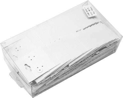 MOOCA 100 pieces of 1.5 x 2-inch plain white velvet hanging earring cards serve as earring holders and display cards for ear studs, hooks, clip ea...
