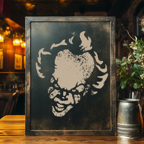 Plastic Stencil Evil Clown for DrawingF...