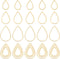 UNICRAFTALE 30 Pcs 3 Sizes Stainless Steel Linking Rings Teardrop Beading Hoop Link Earring Hoops for Jewelry Making Hollow Open Bezel Pendant Fra...