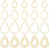 UNICRAFTALE 30 Pcs 3 Sizes Stainless Steel Linking Rings Teardrop Beading Hoop Link Earring Hoops for Jewelry Making Hollow Open Bezel Pendant Fra...