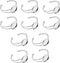 MIAO JIN 10 Pcs 25 mm Adjustable Round Cabochon Bezel Tray Blank Bangle for Crafting DIY Bracelets Making(Silver)...