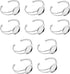 MIAO JIN 10 Pcs 25 mm Adjustable Round Cabochon Bezel Tray Blank Bangle for Crafting DIY Bracelets Making(Silver)...