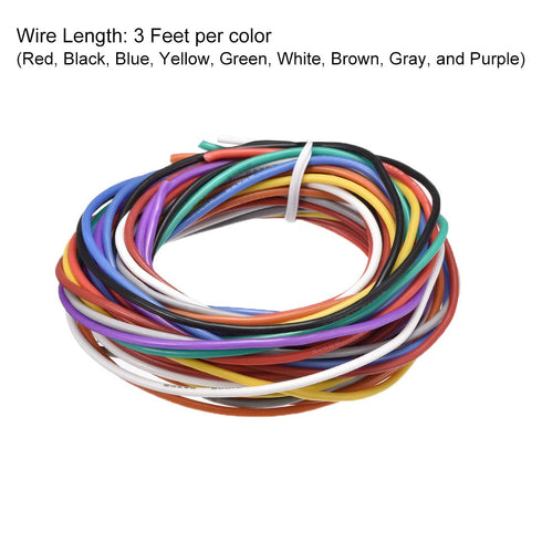 uxcell Silicone Wire 20 AWG Ultra Flexible 600V Electric Wire Strands of Tinned Copper Wire 3 ft 10 Colors...