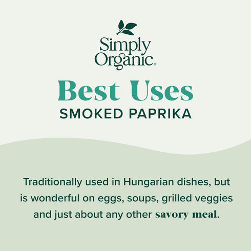 Simply Organic Smoked Paprika, 2.72 Ounce, Oak Wood Smoked & Ground Spanish Paprika, Deep Smokey Flavor, Kosher...