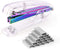 Coopay Clear Acrylic Stapler Purple Desktop Stapler with 2000 Pieces Silvery Staples for Office Desk Accessory(Purple)...
