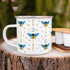 Celestial Bee Pattern Enamel Camping Coffee Mug, Honeycomb Moon Stars Gift Cup for Friend Coworker Women (12oz)...