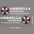 Umbrella Corporation Car Window Decals Auto Residen t Evi l Biohazard Vinyl Stickers for Car Motorcycle Truck Wall Laptop 1 Pair(Style I-white-19....