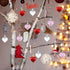 24 PCS Valentine's Heart Hanging Ornaments - Heart Shaped Tree Baubles, Plastic Decoration for Valentine's Day, Mother's Day, Wedding, Home Party ...