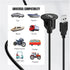 TNP USB Flush Mount Cable w/Buckle- Dashboard Panel Dash Mount 1 Port USB Socket Plug Jack Connector Extension Wire Cord Water Resistant Male to F...