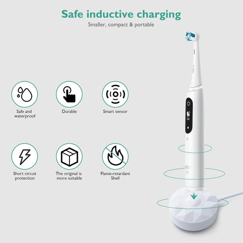 Replacement Charger Base Compatible with Braun Oral B iO Series 7 Series 8 Series 9 Electric Toothbrush, Magnetic Travel Charging Base for Oral-B ...
