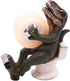 Dinosaur Sitting on a Toilet Tape Dispenser, Unique Desk Accessory, Funny Office Supplies, 5.5 Inches...