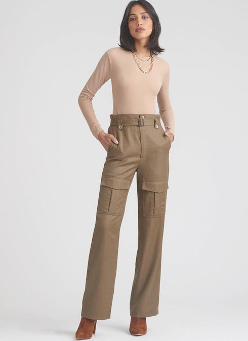 Simplicity Misses' Belt and Cargo Pants Sewing Pattern Packet, Sizes 18-20-22-24-26, Multicolor...