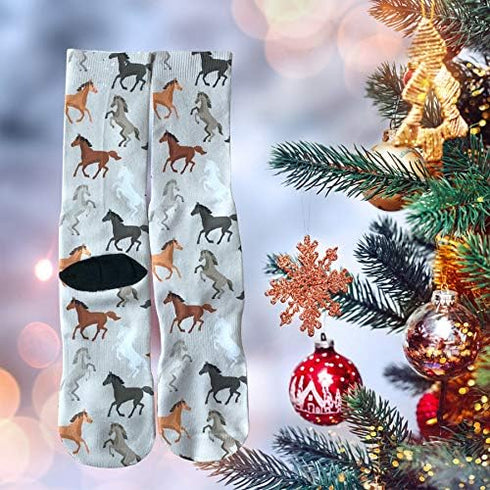 ULQUIEOR Women's Cute Horse Cotton Novelty Dress Crew Athletic Socks...