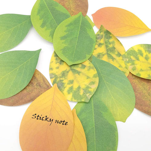 Cute Tree Leaf Sticky Notes/Paper Memo Self-Adhesive Notes, 3.93" x 2.45" 10 Pads/Pack, 25 Sheets/Pad (5 Colors)...