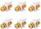 VCE Banana Jack Binding Post Keystone Jack Insert with Black & Red Rings, Screw Type Audio Speaker Keystone, 3 Pairs/6 Pack...
