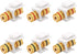 VCE Banana Jack Binding Post Keystone Jack Insert with Black & Red Rings, Screw Type Audio Speaker Keystone, 3 Pairs/6 Pack...