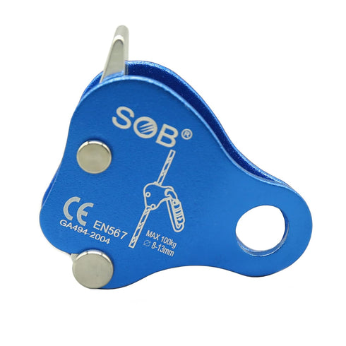 SOB Climbing Fall Protection Belay Device Ascender Protect Aluminum Magnesium Alloy Climbing Ascent Rope Grip Clamp for Mountaineering Rock Climbi...