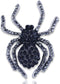 Vintage Style Austrian Crystal Halloween Micro Crystal Pave Spider Brooch Pin For Women...
