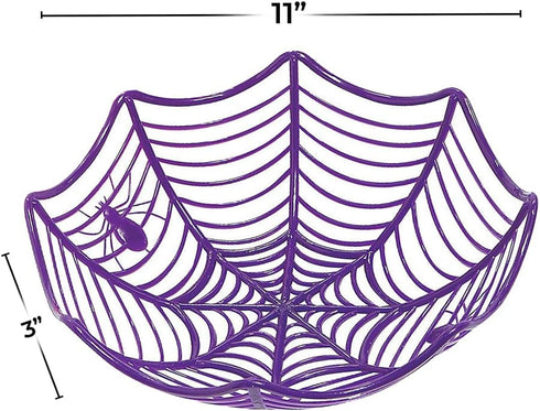 Fun Express Plastic Spider Web Spiderweb Halloween Candy Bowls - 3 Piece Set...
