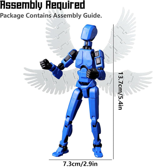 (Assembly Completed) T13 Action Figure Set, Titan 13 Robot Action Figure 3D Printed Robot Multi-Jointed Movable, Dummy 13 Action Figure Articulate...