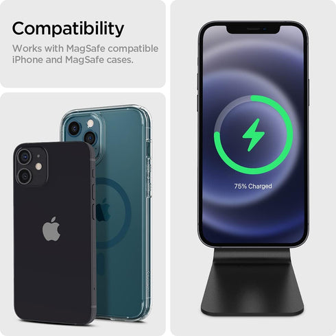 Spigen OneTap Pro (MagFit) Designed for Magsafe Stand Wireless Charger Stand Compatible with iPhone 15, iPhone 14, iPhone 13, iPhone 12 Models, Ai...