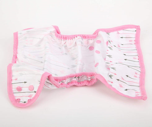One Size Cloth Diaper Cover Snap with Double Gusset (Pink Arrows)...