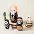 Halloween Themed Girls Nesting Dolls Skeleton Pumpkin Ghost Puppy Wooden Russian Nesting Doll Matryoshka Kid Stacking Toy Gift Dolls for Home Haun...