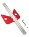 QWORK Center Scribe Gauge, Aluminum Center Finder Ruler, 45/90° Liner & Circle Center Scribe Marker Center Measuring Tool with Detachable Ruler...