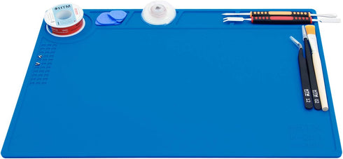 Hengtianmei Heat Insulation Silicone Repair Mat with Scale Ruler and Screw Position for Soldering Iron, Phone and Computer Repair Size: 14 x 10 In...
