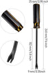 3 Packs Tack Lifter 3 mm U Tip Nail Staple Rivet Tack Puller Screwdriver Upholstery Staple Remover Tool for Furniture (Yellow, Black)...