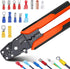 smseace Wire Connectors Crimping tool 22-10AWG Multifunctional stripping crimping pliers for Butt/Spade/Fork/Bullet/Ring/Bare terminals Wire crimp...