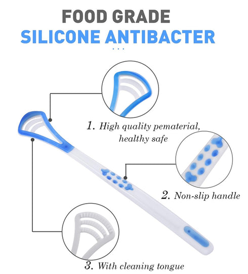 AKOAK 3 Pcs Tongue Scraper Cleaner, Tongue Cleaning Board to Help Eliminate Bad Breath, Reduce Bad Breath, for Adults and Children, Professional O...