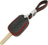 Alegender Hand Sew Leather 4 Buttons Key Fob Cover Case Remote Protector Skin Fit for 2013- 2016 2017 Honda Accord Sports 2017 Civic lx 2015 CR-V ...