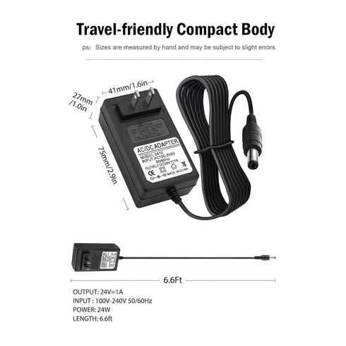 EM26 Massage Gun Charger 24V 1A Power Supply Adapter Replacement for Toloco EM 26, AERLANG EM8 EM9 EM10 EM11 EM12 EM13, Legiral Le3, Vybe Pro, Dar...