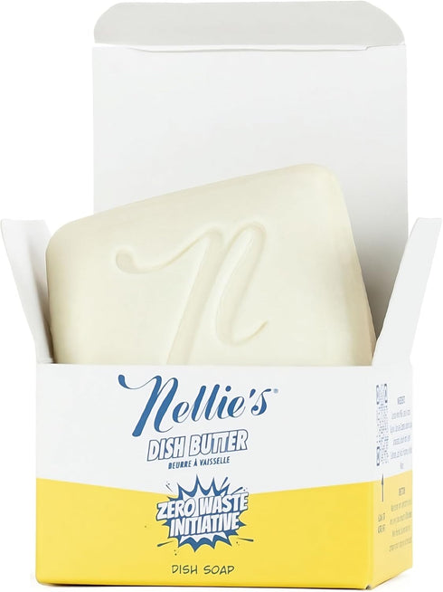 Nellie's Dish Butter Refill - Semi-Solid Zero-Waste Dish Soap Block Alternative - Light Spruce Scent - Easy Refill for Dish Butter Container - (1 ...