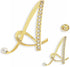 SINNKYA-Z Woman’s 26 Letter Initial Brooch Pins, Gold Clear Crystal Rhinestone Breastpins Letter Stocking Pins for gifts 2size/package...