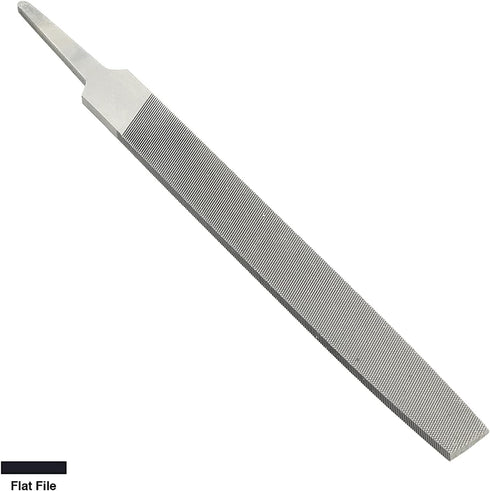 6 Inch Flat Medium Cut File, Double Cut Teeth, Made of High Carbon Steel, Flat Hand File Without Handle, Suitable for Shaping Metal, Wood, and Oth...