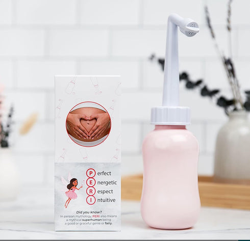 Bottle - Perineal Recovery Postpartum Care and Cleansing hospital essentials after childbirth labor personal hygiene bidet + angled spout Large 36...