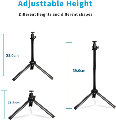 Lightweight Mini Tripod for Camera/Phone/Webcam, Extendable Stand, for Logitech Webcam C615 C920 C922 C922x C925e C930 C930e or Other Devices with...