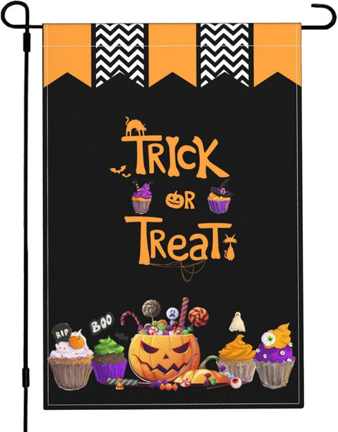 Halloween Garden Flag 12 x 18 Inch, Jack-o'-lantern Halloween Decoration Flags Double Sided Small Yard Flag for Outdoor Indoor Decor...