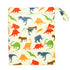 Medium Wet Dry Bag Baby Cloth Diaper Nappy Insert Bag Reusable Washable With Two Zippered Pockets Minky (Dinosaur)...