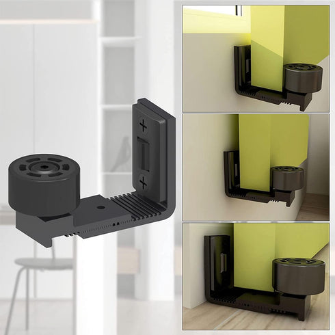 Upgrade Sliding Barn Door Bottom Adjustable Floor Guide Wall Mount Flush Sawtooth Design, Super Smoothly and Quietly, Easy Installation, 2 Pack...