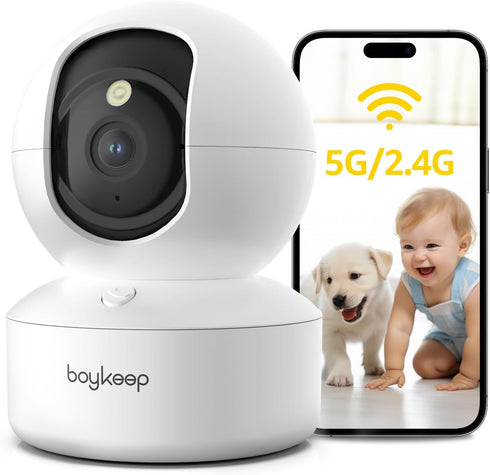 2K Pet Camera Indoor Security Camera 5G/2.4GHz WiFi Cameras for Baby Dog Camera with Phone App, 360° Pan & Tilt, 2-Way Audio, Night Vision, SD Car...