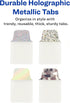 Avery Ultra Tabs Luxe Collection, 1" x 1.5" Mini Tabs, Holographic Iridescent Designs, 32 Repositionable Page Tabs (74178)...