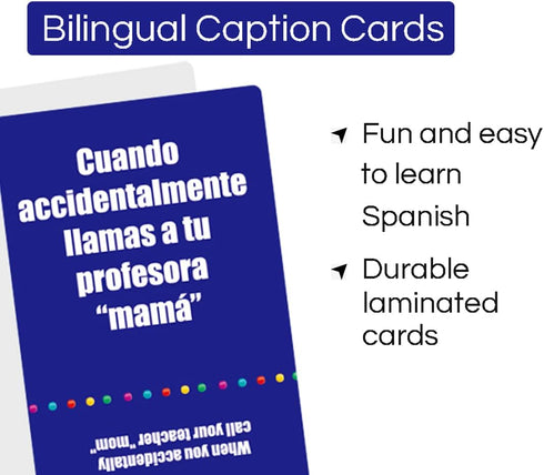 Spanish English Meme War Card Game Party Game Funny Cards Family Board Games | Bilingual...