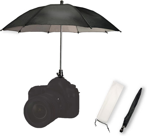 Camera Hot Shoe Umbrella?Camera Rain Umbrella Sunshade?Protects Camera from Rain,Bird Drop,Strong Sunlight,Snow?Waterproof Camera Accessory with S...