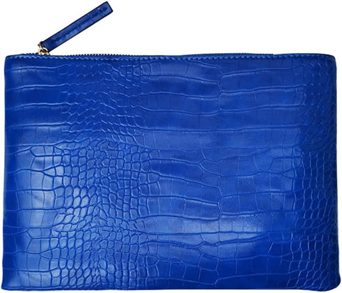 Women Clutches Crocodile Grain PU Leather Envelope Clutch Bag...