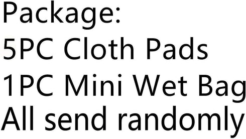6Pcs Resuable Waterproof Menstrual Pad Sets Including 1Pc Mini Wet Bag and 5Pcs Heavy Flow Red Color Microfleece Stay Dry Menstrual Pads Mama Clot...
