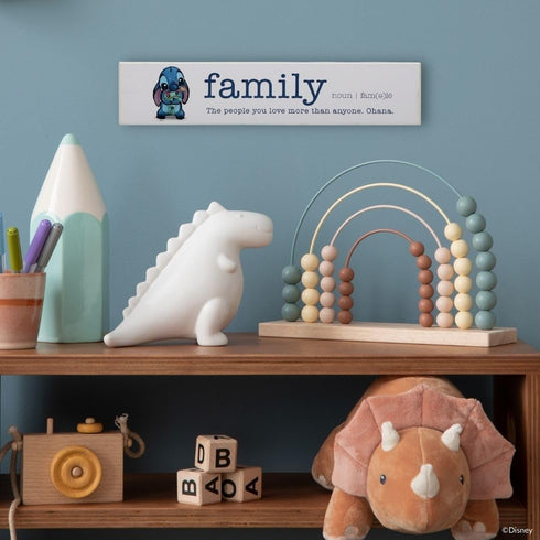 Disney Lilo and Stitch Ohana Family Definition Wood Plank Wall Decor - Cute Stitch Wall Art for Home Decorating...